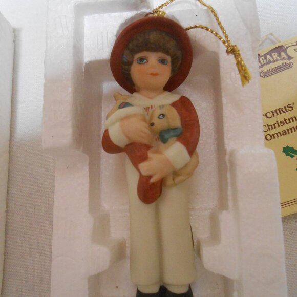 JAN HAGARA LIMITED EDITION CHRIS CHRISTMAS ORNAMENT NIB 1984 RARE COLLECTABLE π - Picture 7 of 9